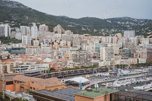 Exclusive real estate development and luxury hillside residential apartments overlooking Port Hercules in Monte Carlo, Monaco