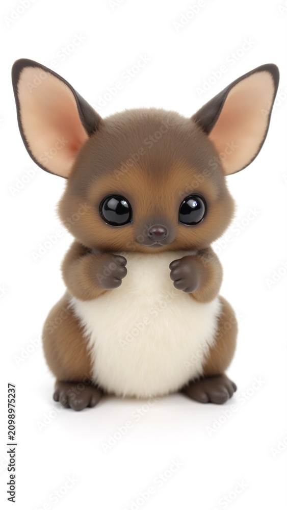 Fototapeta premium Adorable Lemur Plush Toy with Sparkling Eyes