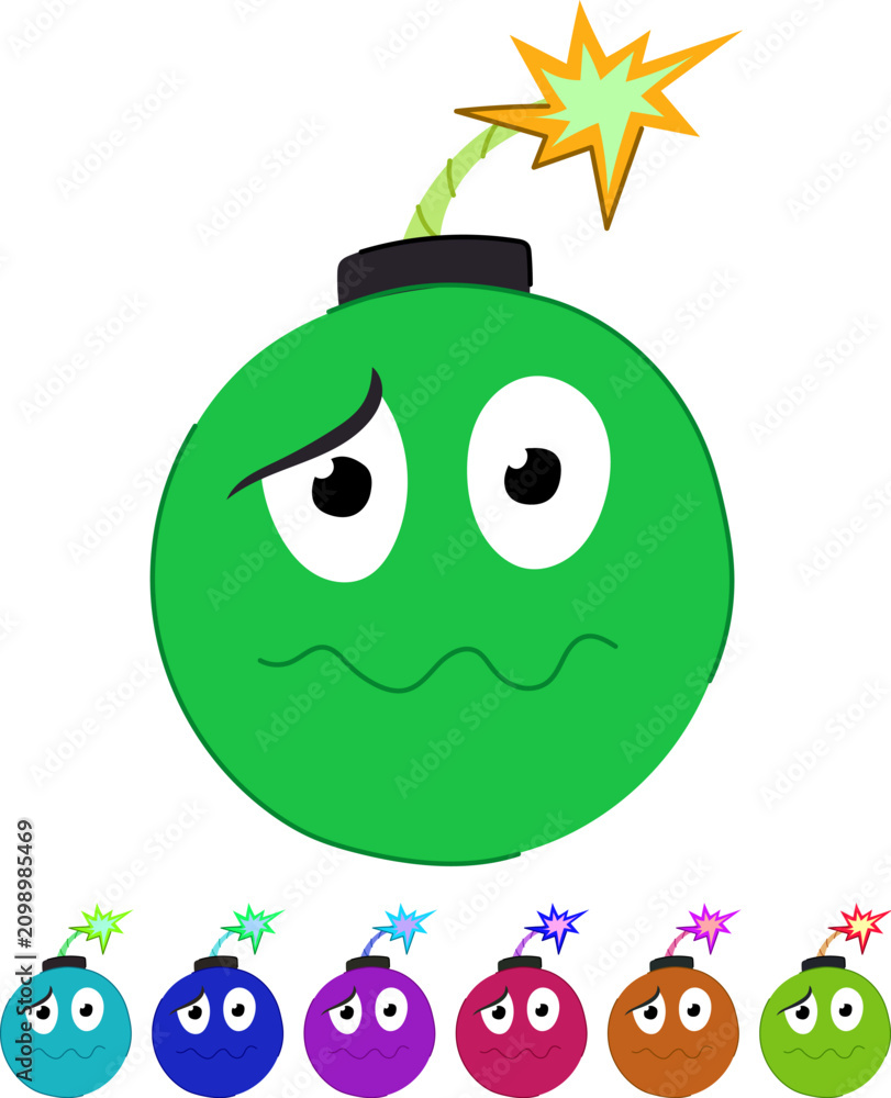 Foto fuse bomb character cartoon