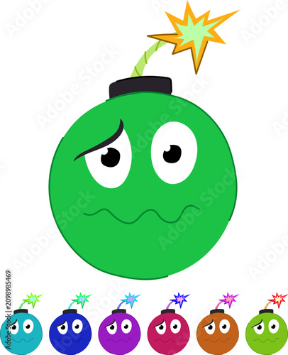 Foto fuse bomb character cartoon