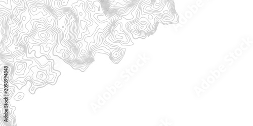 Canvastavla Abstract topography pattern seamless lines sea map modern design white background
