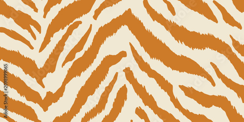 Seamless tiger stripe pattern in rustic orange and cream colors.