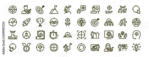 Target icons signify strategic success and goal achievement in competitive business environments.