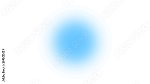 Cyan blue radial glow light effect centered on transparent checker background for digital spotlight illumination.