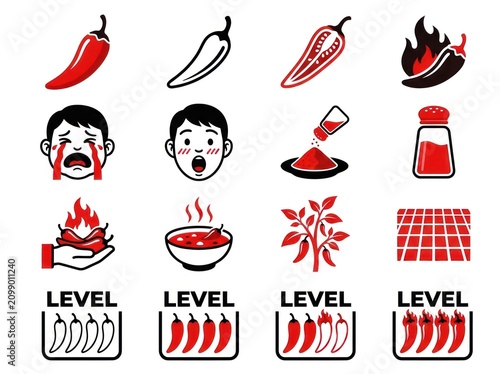Spicy food causes reactions with various peppers and levels.