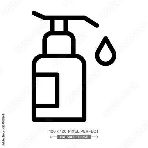 Professional Hand Sanitizer Bottle icon for Hygiene, Disinfection, Healthcare, and Personal Care Applications
