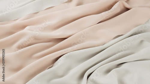 Foto Soft peach and gray fabric textures