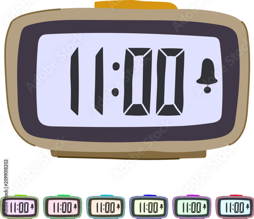 Canvas Print battery travel alarm clock cartoon
