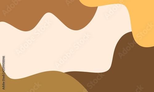 Coffee and chocolate wavy background with flowing creamy lines and warm brown tones. Abstract beverage inspired banner. Dessert themed banner template