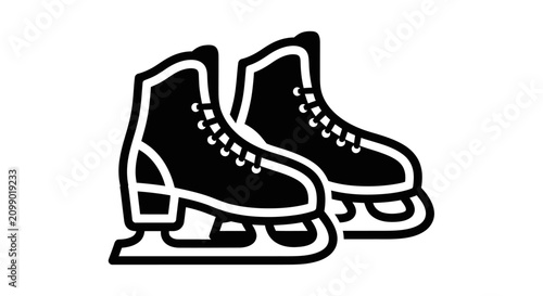 Canvas Print Ice Skates Vector Illustration