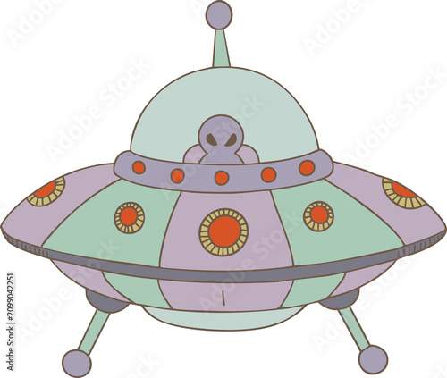 Cute Little Pink Alien Fairy Character with Spiral Antennae and Small Wings Standing and Smiling Friendly Full Body Space Monster Illustration