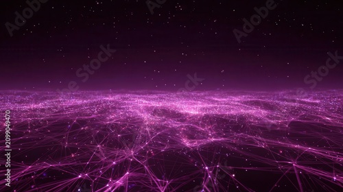 Abstract Purple Network Technology Data Visualization Background