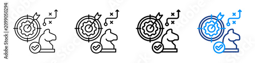 Tablou pe pânză Effective Strategy Icon Different Style Outline Collection Set.