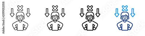 Konstfotografi No Pressure Icon Different Style Outline Collection Set.