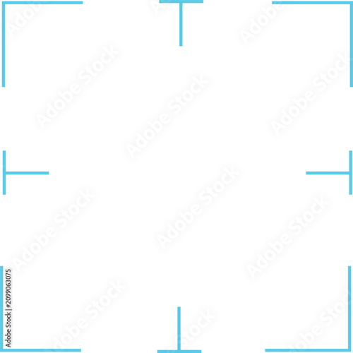 Diamond Focus Frame Overlay, Modern Camera Interface Highlight Element