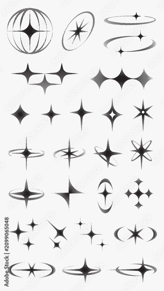Fototapeta premium Retro starburst vector designs element collection