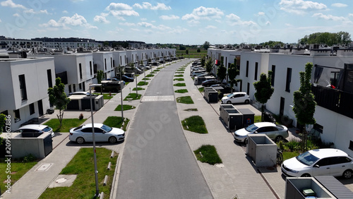 Photography Townhouses, new residential complex, developer, aerial photography, Wroclaw, Pol