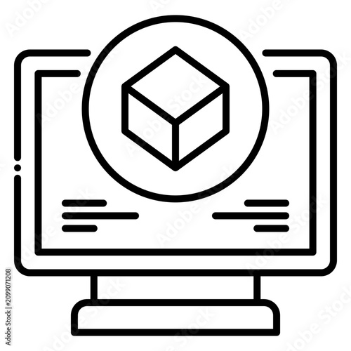 3D Cube Computer Icon