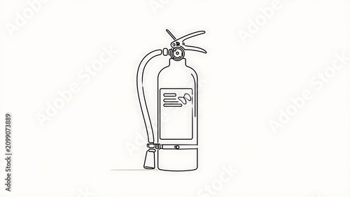 Fire extinguisher illustration on white background.