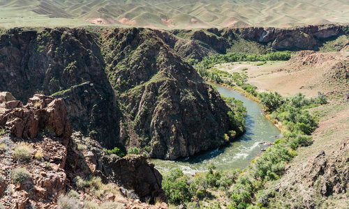 Фотография The Black Canyon, which is a fragment of the Charyn Canyon, Kazakhstan