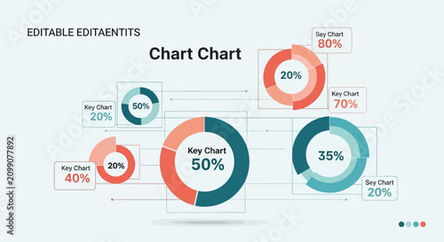 Editable Pie Chart Infographic with Colorful Segments