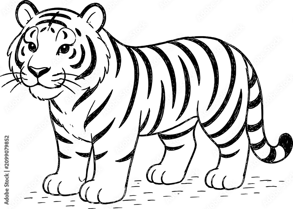 Obraz premium The Siberian Tiger is the largest subspecies of tiger, native to the forests of eastern Russia and parts of China. Known for its thick fur and powerful build, it is an apex predator