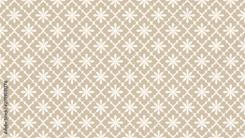 Seamless beige floral pattern design for elegant fabric textile background