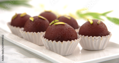 Slika na platnu Gulab Jamun or Gulab Jaman is the highly popular sweet or dessert in Pakistan and Indian