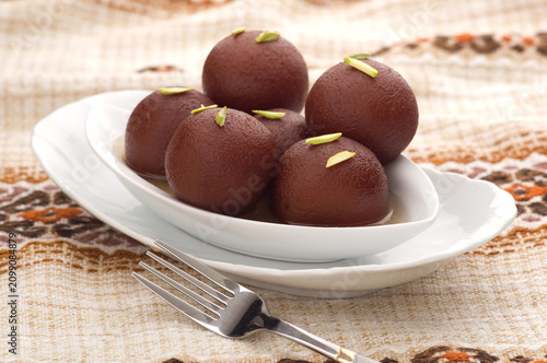 Obraz na płótnie Gulab Jamun or Gulab Jaman is the highly popular sweet or dessert in Pakistan and Indian