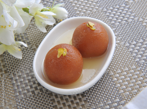 Fotografie Gulab Jamun or Gulab Jaman is the highly popular sweet or dessert in Pakistan and Indian