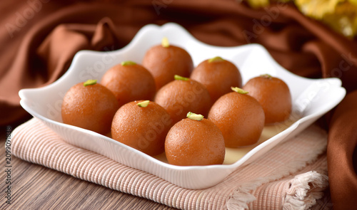 Schilderij op canvas Gulab Jamun or Gulab Jaman is the highly popular sweet or dessert in Pakistan and Indian