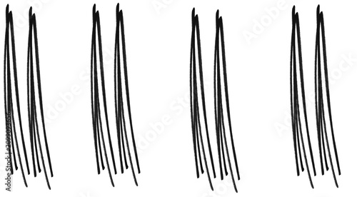 Hand Drawn Tally Marks Scribble Brush Set