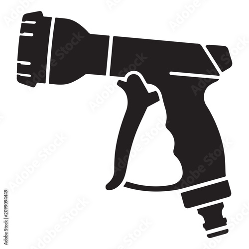Tablou pe pânză Garden spray nozzle icon for watering plants and lawn maintenance isolated on white background view