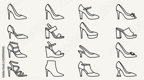 Konstfotografi High Heel Shoes for Women Fashion.