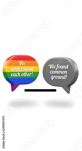 Diverse Speech Bubbles Representing Communication and Dialogue.