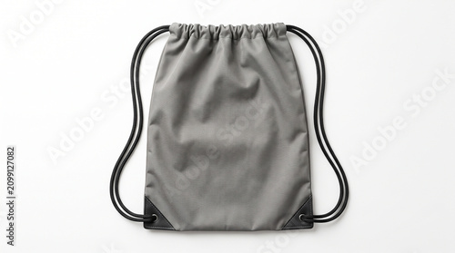 Blank drawstring cinch bag mockup for logo showcase or website.