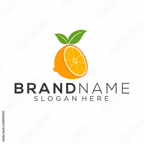 Orange Fruit Logo Vector