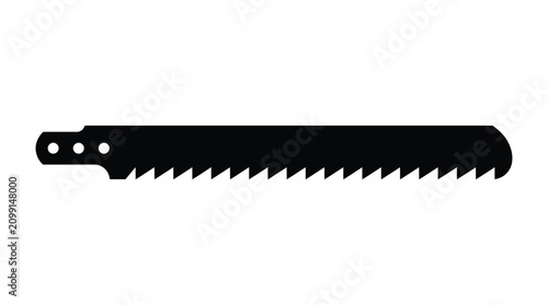 Jigsaw Blade Silhouette Against White Background saw