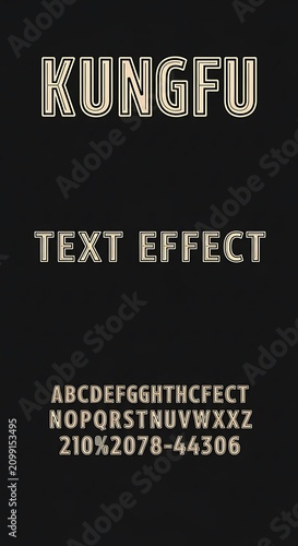 Bold Kungfu Text Effect Design for Creative Projects.