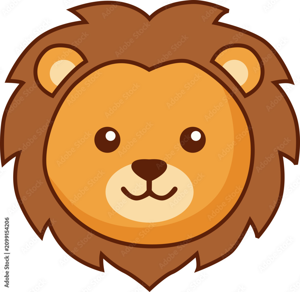 Fototapeta premium cute lion illustration