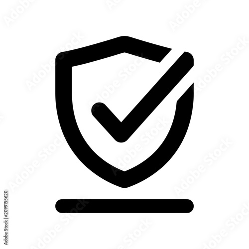 фотографія Secure Shield Icon Representing Protection and Safety Measures.
