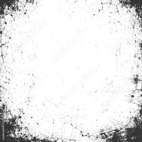 Grunge texture effect black and white vector illustration with transparent background