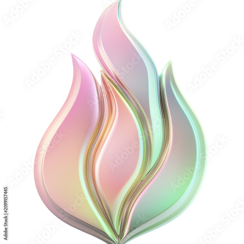 Colorful Flame Design for Fire and Energy Concepts Isolated on Transparent Background