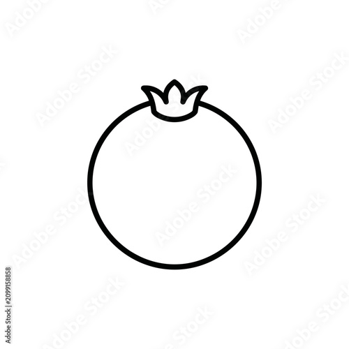 Minimalist Tomato Line Art Icon on White Background for Graphic Design Projects