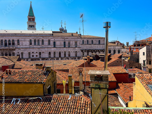 Street view of old buildings in Venice, ITALY