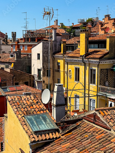 Street view of old buildings in Venice, ITALY