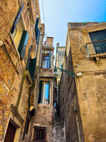 Street view of old buildings in Venice, ITALY
