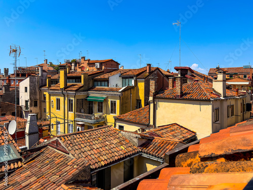Street view of old buildings in Venice, ITALY