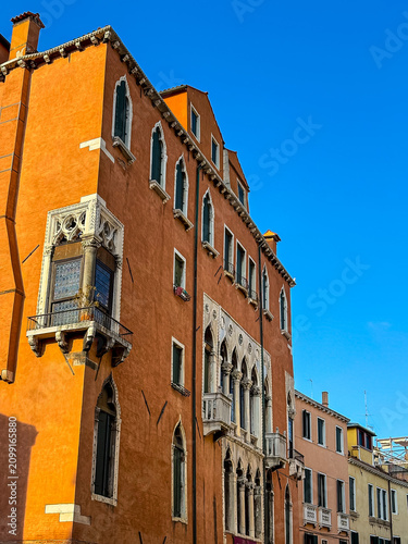 Street view of old buildings in Venice, ITALY