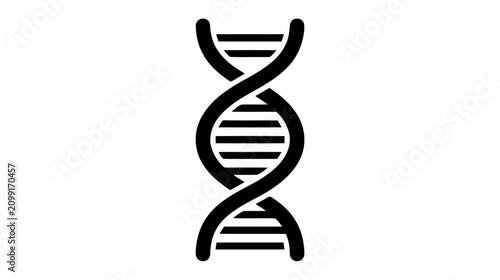 Vector illustration of dna double helix icon on a transparent background